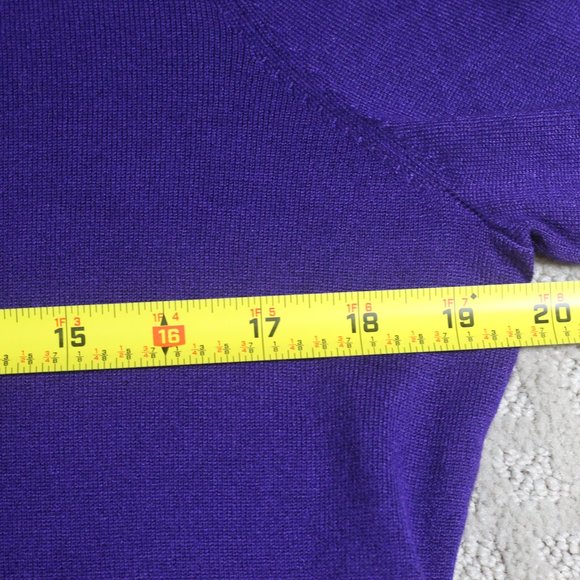 Chico's Size M Puple Turtleneck 3/4 Sleeve Sweater - LIKE NEW - Picture 4 of 6